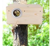 Yctze Caja de Nido de Pájaros de Madera para Cacatúas y perturbaciones: Caja de Reproducción de Aves Ideal para Comodidad y Estilo