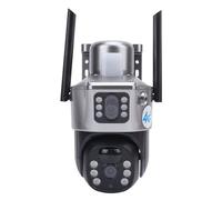 Yctze Cámara de Seguridad Solar 4G con Cámara de Seguimiento de Movimiento de Detección Humana con Cámara Exterior con 355 ° Rotación 2MP Lente Dual IP66 para Vigilancia Casera