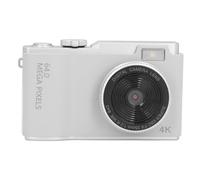 Yctze Cámara Digital 48MP 1080P con Zoom 16x, Pantalla de 2,4 Pulgadas, Cámara Selfie C Act para Viajes, Función de Vibración, Diseño Retro con Modos de Fotografía Divertidos (White)