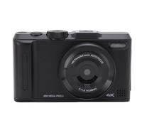 Yctze Cámara Digital 4K para Fotografía Autocomole de 48MP Vlog Camera con una Cámara de Viaje de Flip de 180 Grados de 3 Pulgadas con 18x Zoom Digital Flash Anti Shake (Black)