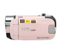 Yctze Cámara Digital de Pantalla Giratoria de 2.4 Pulgadas para Creadores Contenido y Familias Que Guardan Recuerdos, Grabadora Vídeo HD 1080p 16mp Zoom 16x, Admite Grabación (Pink)