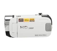 Yctze Cámara Digital de Pantalla Giratoria de 2.4 Pulgadas para Creadores Contenido y Familias Que Guardan Recuerdos, Grabadora Vídeo HD 1080p 16mp Zoom 16x, Admite Grabación (White)