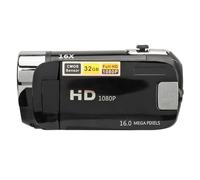 Yctze Cámara Digital de Pantalla Giratoria de 2.4 Pulgadas para Creadores Contenido y Familias Que Guardan Recuerdos, Grabadora Vídeo HD 1080p 16mp Zoom 16x, Admite Grabación (Black)