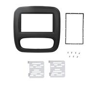 Yctze Car Navigation Fascia ABS 2Din DVD Fascia Stereo Radio Panel de navegación Marco de para Audio Apto para 2015 Car Full Stereo para Audio Frame Negro