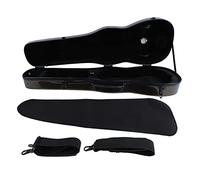 Yctze Case de Violín Liviano de Fibra de Carbono con Higrómetro y Correas para Ulti e Ity (Café)