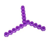 Yctze Cazas de Tinta de Tatuaje de Panal de 200 piezas: Soportes de Pigmento que Ahorra Espacio para Uso Profesional y Personal, Fácil de Apilar y Transportar, Diseño de Empalme Versátil (PURPLE)