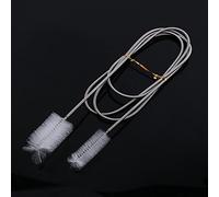 Yctze Cepillo de Limpieza de Doble Tubo, Cepillo Flexible con Resorte de Acero Inoxidable, 2 Cepillos de Tamaño para Tubos de Vidrio 9 35 Mm, 3 Colores, Transparente (Claro)