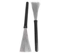 Yctze Cepillos de Alambre Retráctiles 2 Piezas Cepillos de Alambre Palos Telescópicos Baquetas Portátiles Accesorios de Percusión Palos de para Banda Acústica de Jazz - Musical In