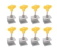 Yctze Cerraduras para Ventanas Corredizas Deslizamiento Vertical y Horizontal 8 Juegos Cerraduras para Ventanas de un Orificio Aleación de Aluminio Cerradura Deslizante Horizontal Vertical