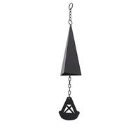 Yctze Chimes de Viento Triangular - Patio de Patio de Hierro Negro Celly Campendo con Anillo Colgante para la Decoración del Jardín