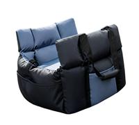 Yctze Coche Portátil de Viaje para Perros - SUV y Camionetas - Cómodo Coche Elevado para Mascotas con Hebillas, para Diseñar, Mascotas de hasta 25 Libras (Negro+Azul)