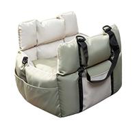 Yctze Coche Portátil de Viaje para Perros - SUV y Camionetas - Cómodo Coche Elevado para Mascotas con Hebillas, para Diseñar, Mascotas de hasta 25 Libras (Verde+Beige)