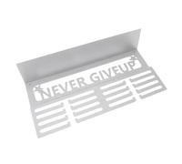 Yctze Colgador de Medallas de 40,6 Cm para Corredores y Atletas Jóvenes Evita Que Medallas y Trofeos Se Pierdan o Acumulen Polvo Cuenta con Lema Motivacional Nunca Te Rindes (White)
