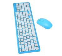 Yctze Combinación de Teclado y Mouse Inalámbricos de 96 Teclas con Transmisión de 10 Metros, Tapete Antideslizante Resistente a la Decoloración, Mouse Silencioso para Computadora