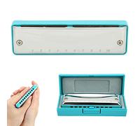 Yctze Compact ES Harmonica en BB Key - Stainl Steel & ABS Wind Instrument para Profesión y Principiantes (BLUE)