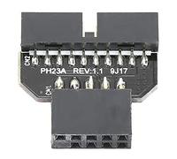 Yctze Conector Adaptador PH23A USB 2.0 de 9 Pines a USB 3.0 19P para Compatibilidad con Placa Base y Chasis (PH23A)