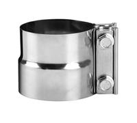 Yctze Conector de Abrazadera de Tubo de Escape con Junta Solapada de Acero Inoxidable 304, Tornillo 2xM10 con Diseño a Prueba de Fugas a Prueba de Oxidación para Modificación de Escape (1PC)