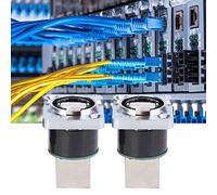 Yctze Conector de ángulo Recto RJ45 de 2 Piezas con Material Retardante, Aislante para Redes de Enchufe de Aviación