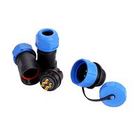 Yctze Conector de Enchufe de Aviación SP21 IP68 de 4 Pines | Lámparas de Enchufe de Aviación de Plástico | Conector de 4 Pines de con Rendimiento IP68 ()