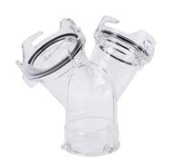 Yctze Conector de Tubería de Alcantarillado en Forma de Y de 3 Pulgadas, Adaptador de Manguera de Alcantarillado de Alta Eficiencia, Accesorio Transparente para PC RV con Interfaz Estándar, Ideal