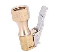 Yctze Conector de Válvula de Clamp/Holder de Cobre para Portabrocas de Rosca Interna de 2 Uds/4 Pulgadas para Bicicletas y Vehículos, y Boquilla Versátil para Bomba de Neumáticos (1/4)