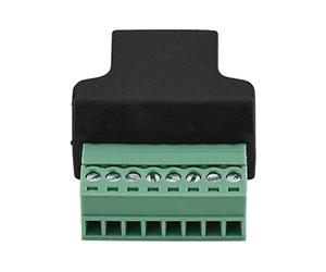 Yctze Conector RJ45 Hembra a Terminal de Tornillo de 8 Pines, Adaptador Ethernet DVR, Conector Estándar de Cableado EIA TIA 568B para DVR Digital y Baluns