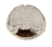 Yctze Cosis Cama de Cueva de Gato Semi Cerrada: Lujosa Comodidad Cálida para Gatos y Perros, Diseño Versátil Adecuado para Temporadas (L)