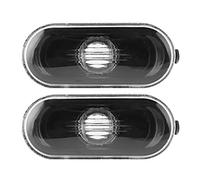 Yctze cristal intermitente pequeño 4 Luz de señal de Coche Luz de señal Luz de advertencia de señal de de marcador lateral de coche de 2 piezas con cubierta de lámpara negra para / 4