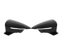 Yctze Cubierta de espejo retrovisor cubierta espejo lateral calota retrovisor superficie lisa bordes redondeados revestimiento (negro brillante 51118061119 (izquierda), 51118061120)