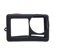 Yctze Cubierta de Manga Protectora de Silicona para Action 5 Pro Anti Anti Drop Lens Protector Accesorios de Cámara con Correa contra la Muñeca Anti -Lost Rope (Black)