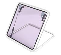 Yctze Cubierta de Ventana para Barco de Empuje, 600x600 Mm, Claraboyas para Barcos, Ventana, Cubierta de Empuje, Claraboyas de Ojo de Buey, Ventilación con Varilla de Soporte para Yate, Barco, RV,