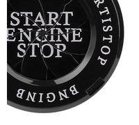 Yctze Cubierta del Botón de Parada de Arranque del motor: Diseño Protector antiarañazos. Embellecedor de Arranque con una Sola Tecla, Mejora el Interior de su Vehículo y Ofrece resistencia. (BLACK)