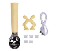 Yctze Cuchara para Helado Calentada Recargable, Pala para Helado con Calentamiento Eléctrico Impermeable IP67 con Pantalla LED, Se Calienta a 158F para Duro y Postres, Cuchara para con (YELLOW)
