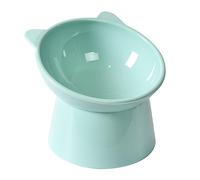 Yctze Cuenco de Comida para Gatos Inclinado Elevado con Base Deslizante, Fácil de Alimentar para Perros y Gatos Pequeños (Green)