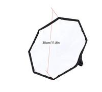 Yctze Difusor Externo Softbox de Flash Portátil de 30 Cm - Modificador de Luz de Nailon y Tela - Fotógrafos para Suavizar la Luz y Las Sombras del Flash - Incluye Bolsa de Almacenamiento