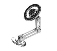 Yctze Diseño Mejorado Diseño Elegante de Succión Fuerte, Soporte Magnético Plegable para Teléfono para Automóvil, Adopta un Cabezal Giratorio de 360° con la Adición de Tres Bolas de (Silver)