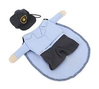 Yctze Disfraz de Portador de Correo para Mascotas, Traje Adorable Suave y Divertido con Gorra, Disfraz de Mascota de Tela de Poliéster para Perros Pequeños y Gatos, Ideal para Fiestas Navideñas de (L)