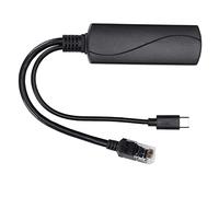 Yctze Divisor PoE con Interfaz RJ45 y Aislamiento de 1,5 KV - Adaptador Divisor PoE Activo IEEE 802.3af de 48 V a 5 V para Hogares, Escuelas, Oficinas y Más - Admite Datos Ethernet de 10/100 Mbps