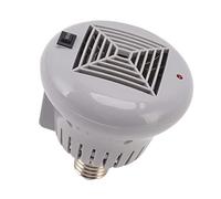 Yctze E27 50W a 100W Bulbo de Calefacción de Mascotas Ajustable con Carcasa Gris - 3 Engranajes Luz de Basura para Reptiles y Recintos de Mascotas Pequeñas, Lámpara de Calor de 220 V para una