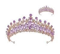 Yctze Eleg Zinc Oy Mujeres w con Ines para Nupcial y Fiesta en D y Ple (oro y morado)