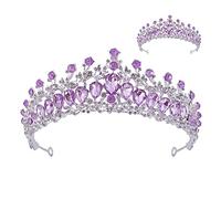 Yctze Eleg Zinc Oy Mujeres w con Ines para Nupcial y Fiesta en D y Ple (Plata y Morado)