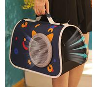 Yctze Elegante Bolsa Transportadora para Mascotas con Ventana Transparente y Malla Transpirable para Gatos y Perros: Mochila Espaciosa Liviana Ideal para Viajes Aventuras Al Aire Libre (Tamaño