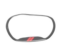 Yctze Embellecedor de la Cubierta del Volante Diseño Convexo 3D Decoración Interior ABS con Reemplazo Adhesivo a Base de Agua para Cargador 2015 2023 (BLACK)