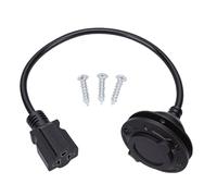 Yctze Enchufe de Puerto de CA de 20A, 14AWG, Enchufe de Entrada de Alimentación de Tierra para RV de Alta Resistencia con Adaptador de Cuchilla en T 5 en 1 y Cable de 16 Pulgadas para