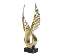 Yctze Escultura de ala Abstracta: Figura Artística Moderna y Ligera para Decoración del Hogar y la Oficina, Que Inspira Riqueza éxito en Oro (Alas de Angell Doradas y champán)
