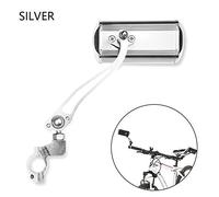 Yctze Espejo Retrovisor Giratorio de 360 grados Ajustable con Carcasa de ABS y Aleación de Aluminio para Motocicleta de Bicicleta de Carretera de Montaña (SILVER)