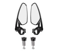 Yctze Espejos de Manillar de Motocicleta Retrovisor de Extremo de Barra con Carcasa de Aleación de Aluminio Lentes Tintados Azules para Grom Ajuste Universal