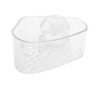 Yctze Estante Esquinero para Fregadero con Ventosa, Soporte Triangular para Esponja con Revestimiento a Prueba de Olores, Organizador para Fregadero de Cocina sin Instalación de Taladro (Transparente)