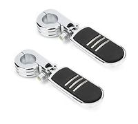Yctze Estribos reposapiés cromados de 2 piezas 32 mm con soporte para Honda GoldWing GL1500 GL1800 - Estribos de autopista