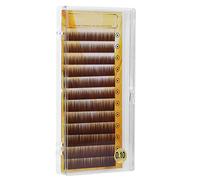 Yctze Extensión de Cejas Postizas de Color Marrón Oscuro Mixto, 12 Piezas de Cejas Individuales Reutilizables, 58 Mm de Longitud, Ceja Postiza de Fibe Suave, Ceja Postiza, Individual, Artificial,